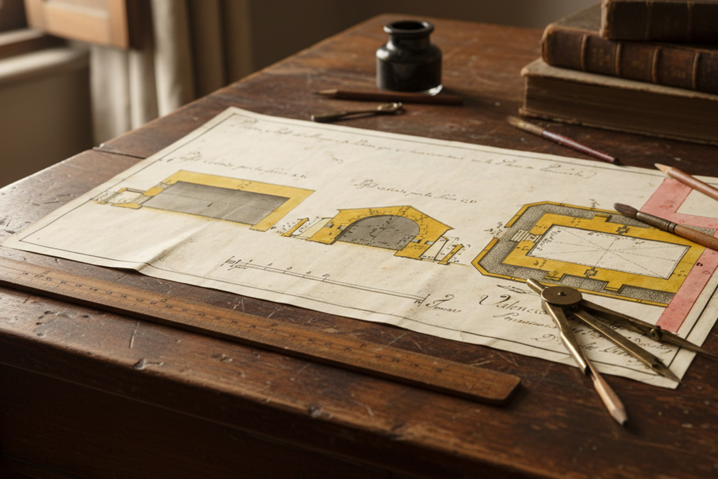 Planos para la construcción de un polvorín en Peñíscola (1748)